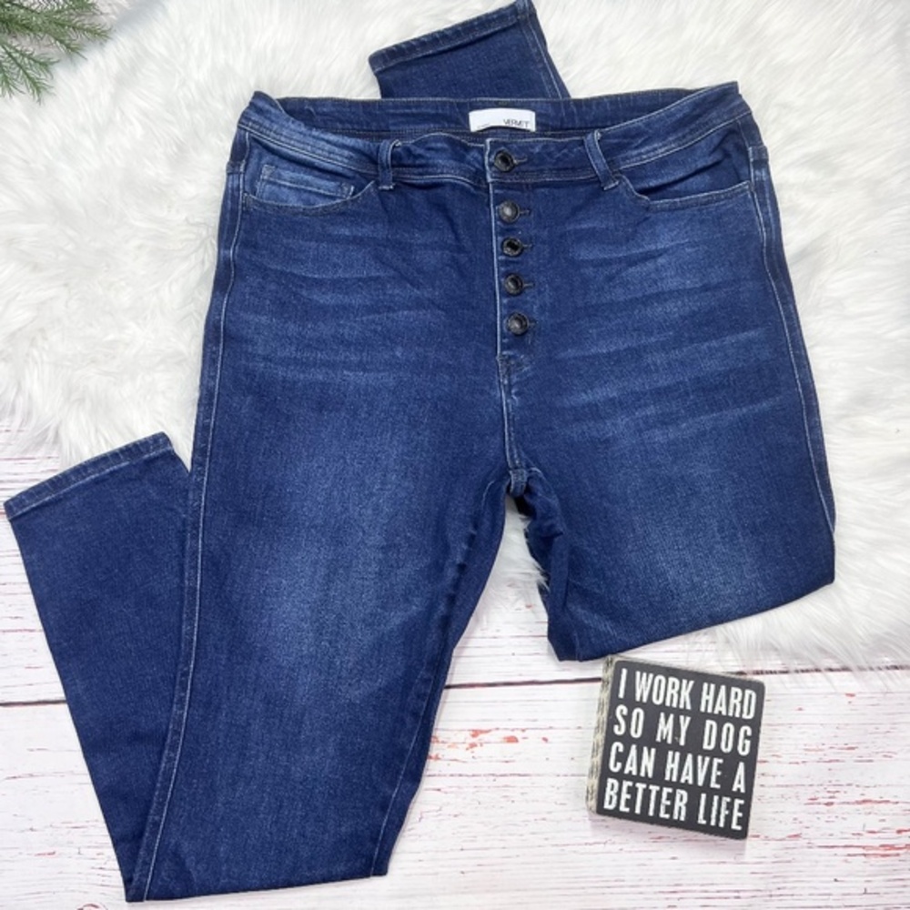 👖|•VERVET•| Skinny Exposed Black Button Jeans Size 16👖